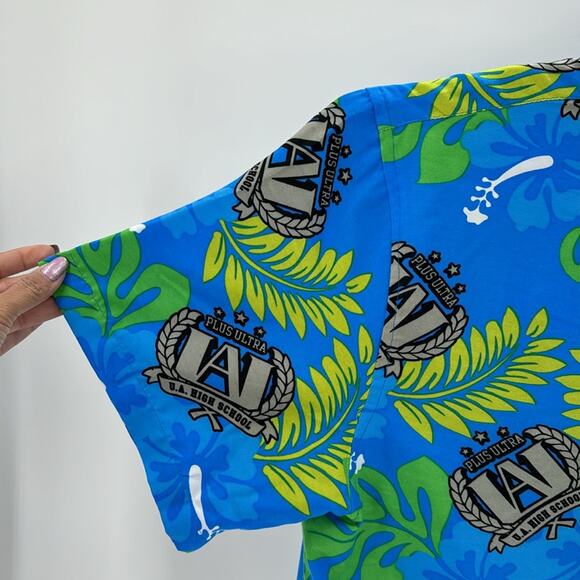 My Hero Academia tropical print casual button down colorful anime size XL - Picture 5 of 7